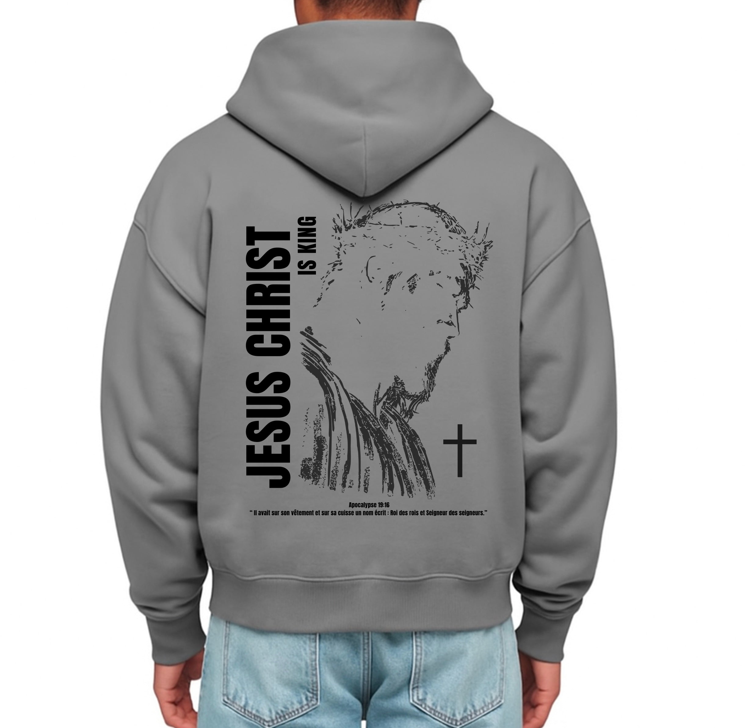 Hoodie Zippé "Jésus is King" SOUTH DRIP