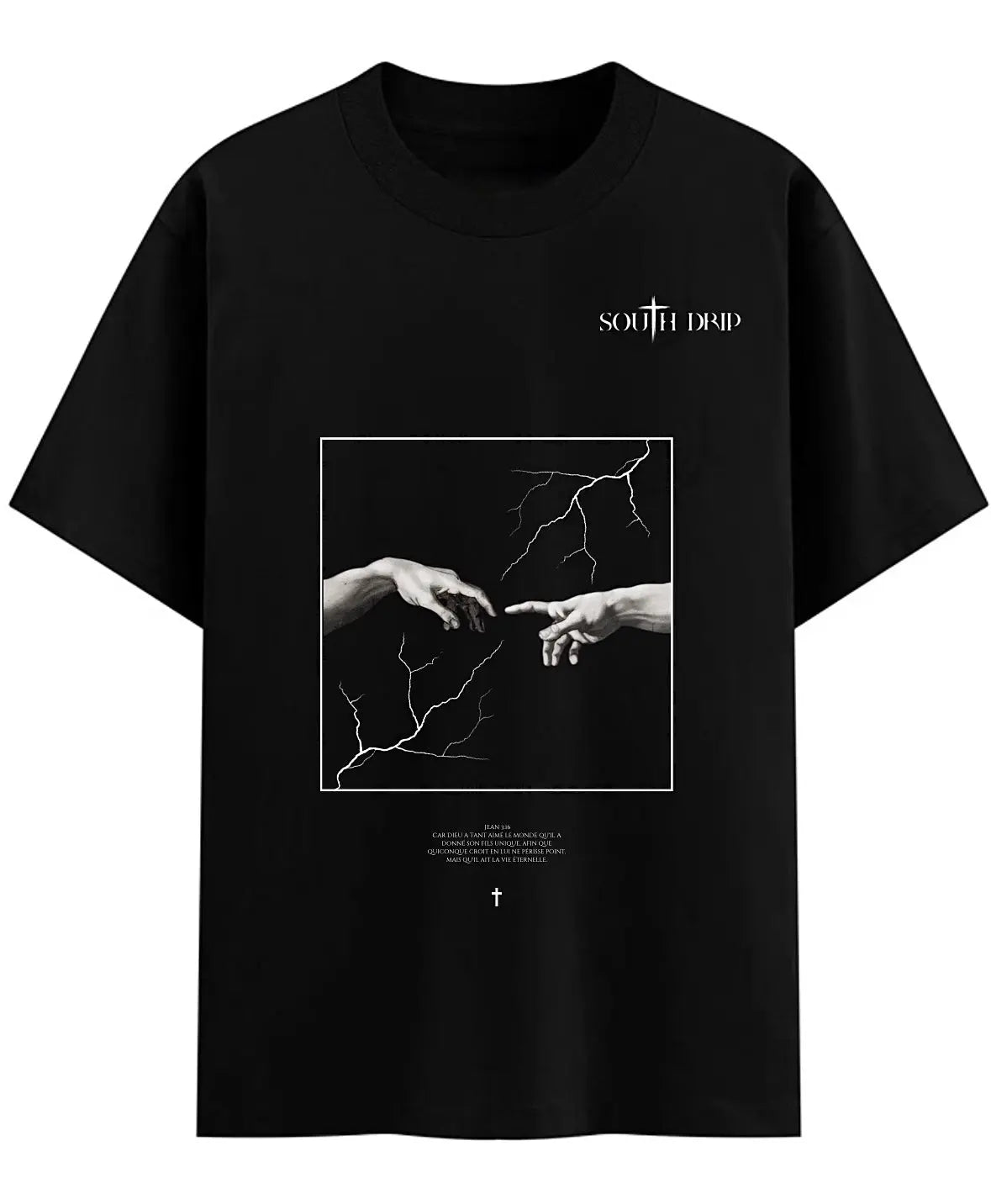 T-SHIRT MICHEL-ANGE (noir) SOUTH DRIP