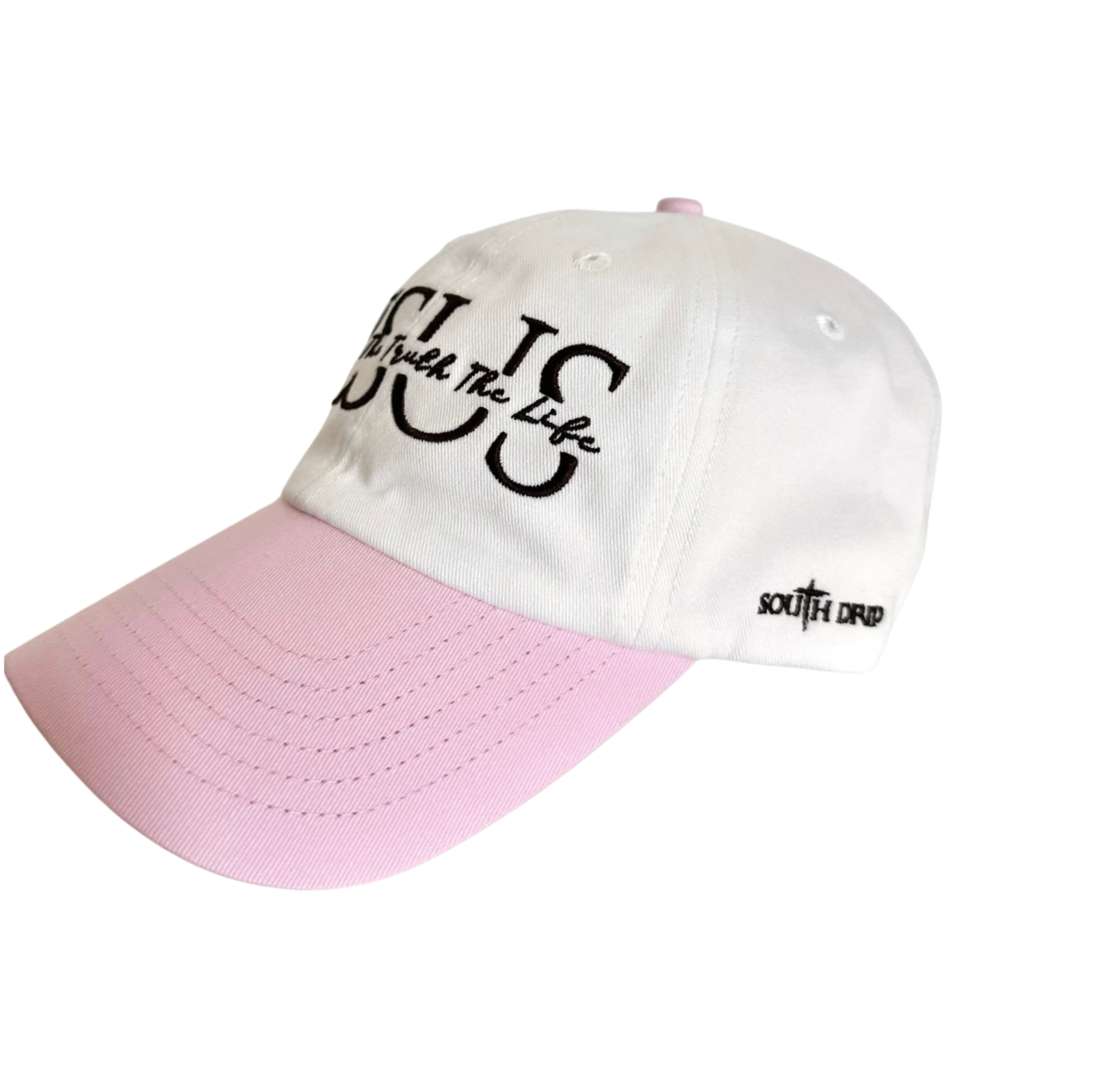 Casquette ''Jesus'' (rose/blanc) SOUTH DRIP